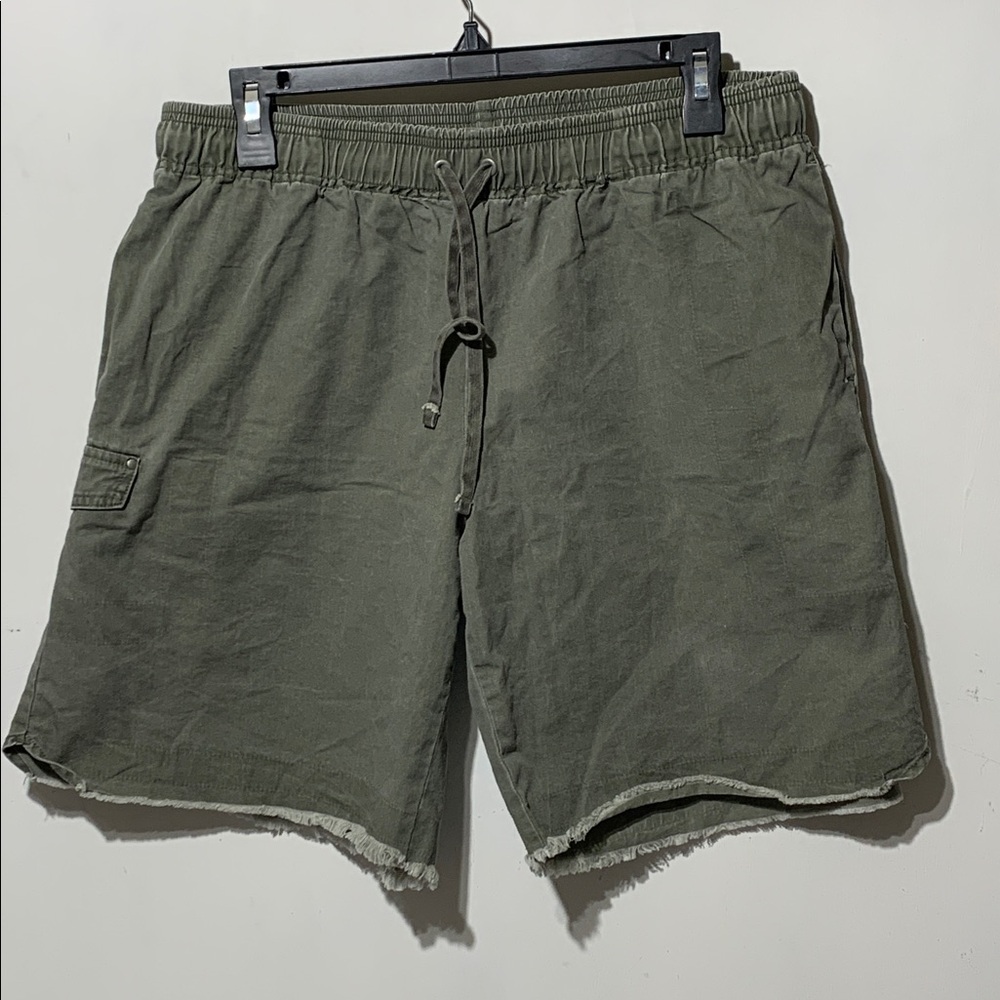 John Elliott Olive Green Athletic Shorts